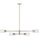 Velestino 4 Light 47.5 inch Polished Nickel Linear Chandelier Ceiling Light